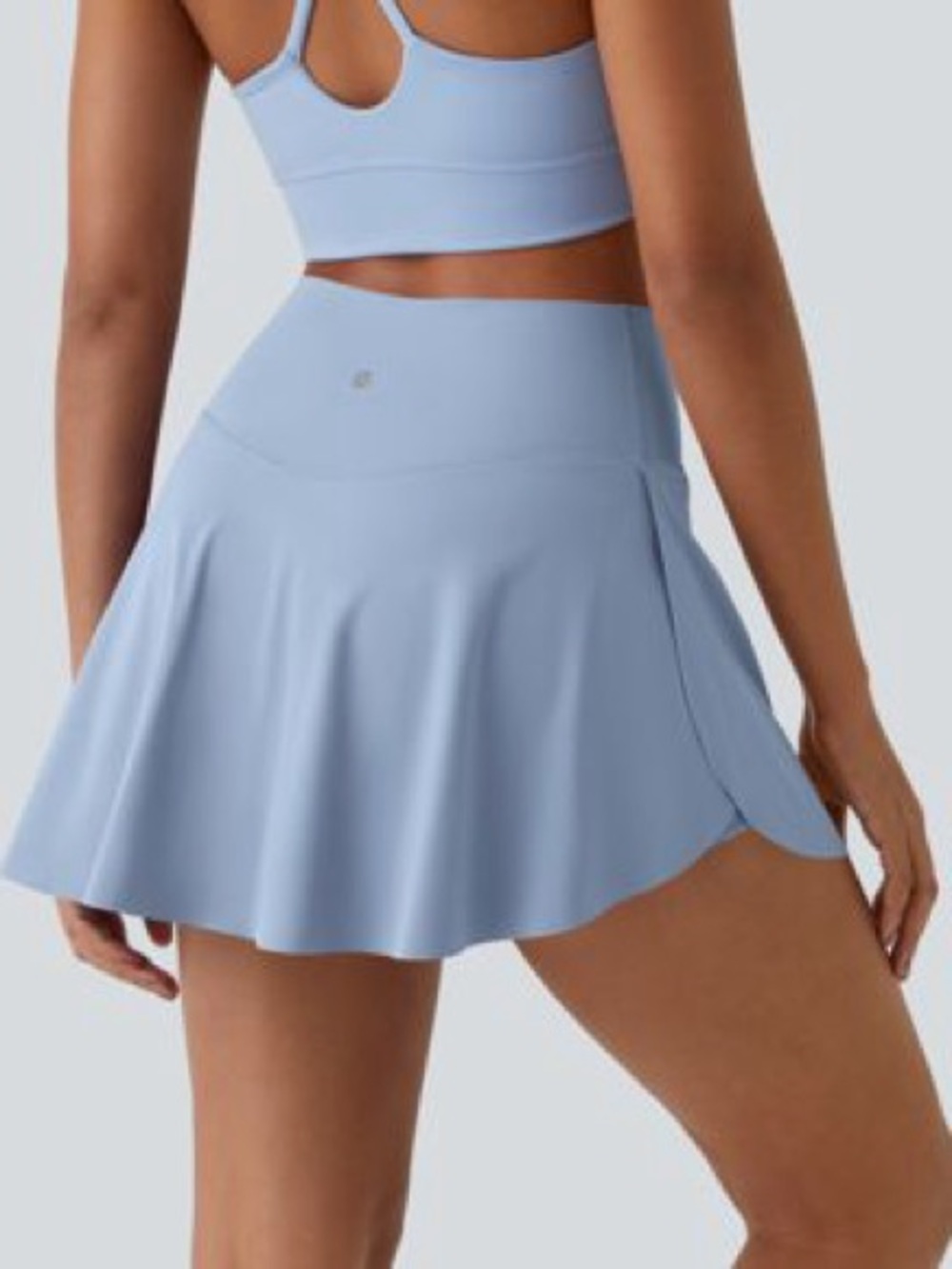 HALARA Light Blue V-Waist Mini Skirt - Picture 2 of 4